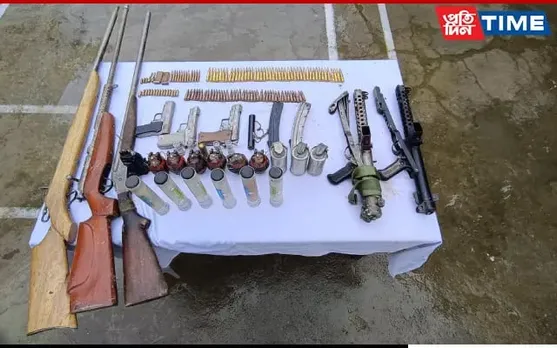 Massive Arms, Ammo Cache Recovered In Manipur's Thoubal